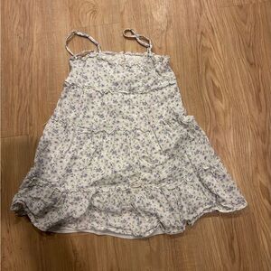 Full Tilt White and Purple Floral Mini Dress